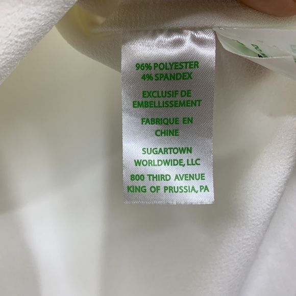 Lilly Pulitzer 0 Resort White Dallas Tunic Top Gold Embroidery Bead - Picture 9 of 12